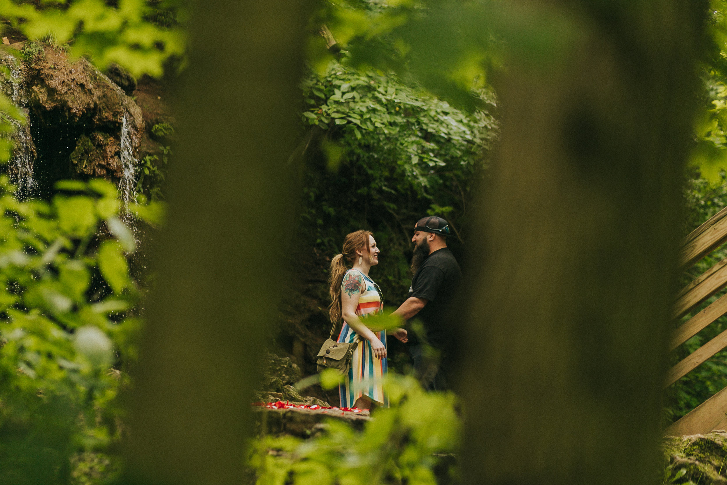  yellow springs proposal at The Grotto in Glen Helen Nature Preserve 