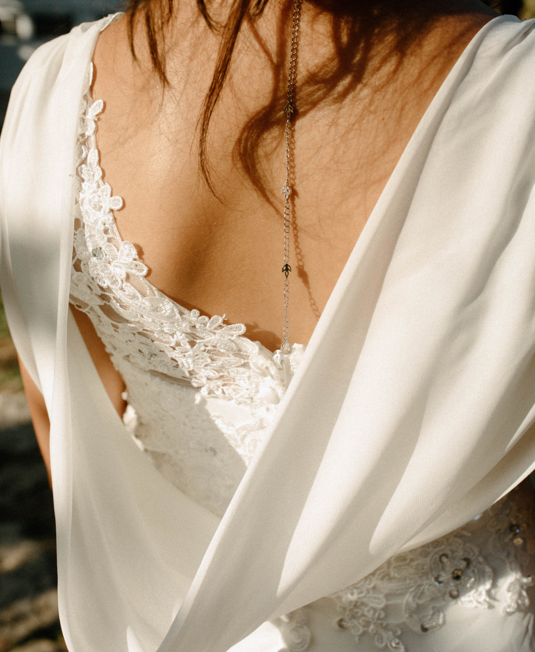 wedding necklace detail photograph 