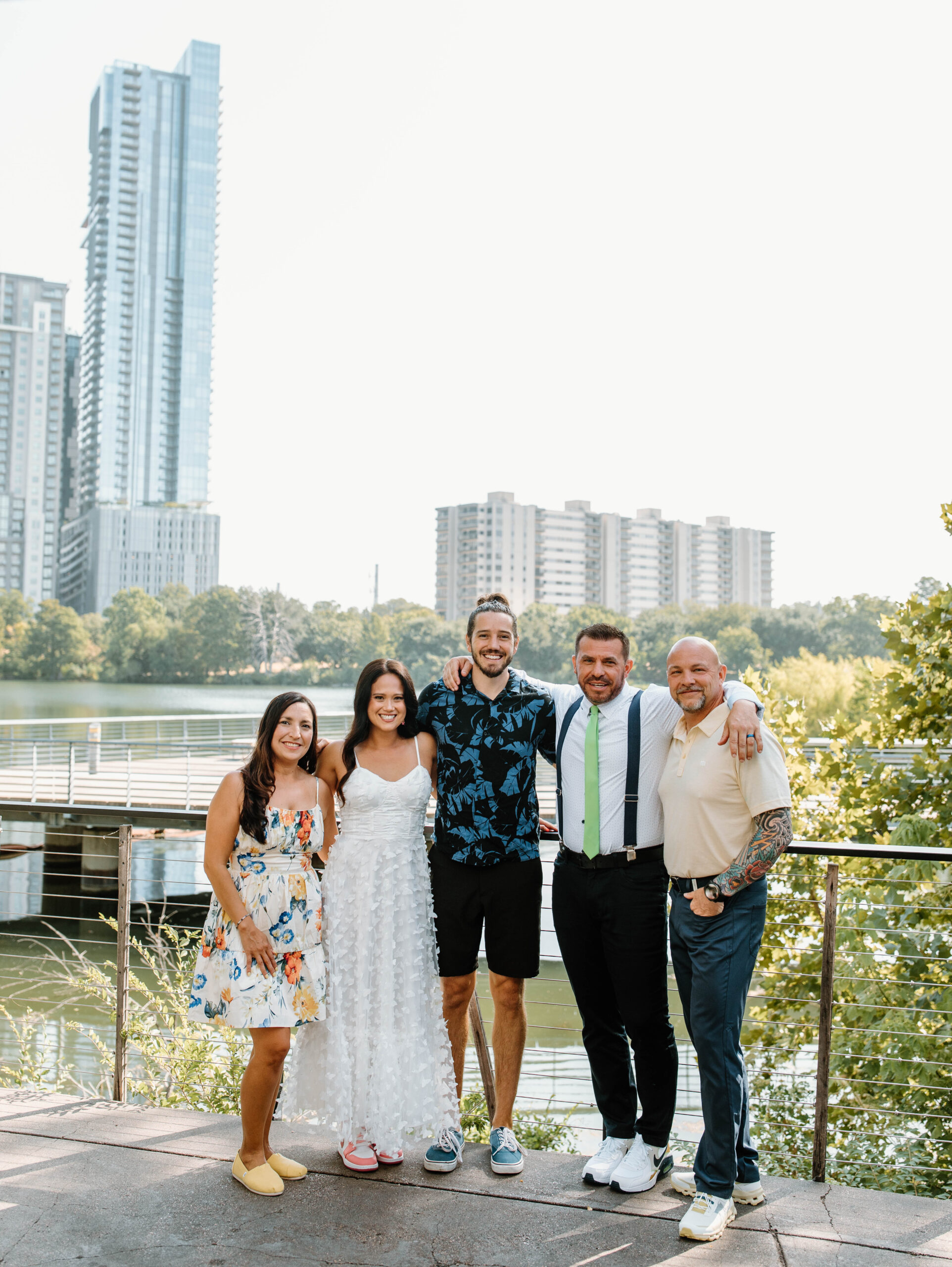 Wedding Photographs with Austin City Skyline 