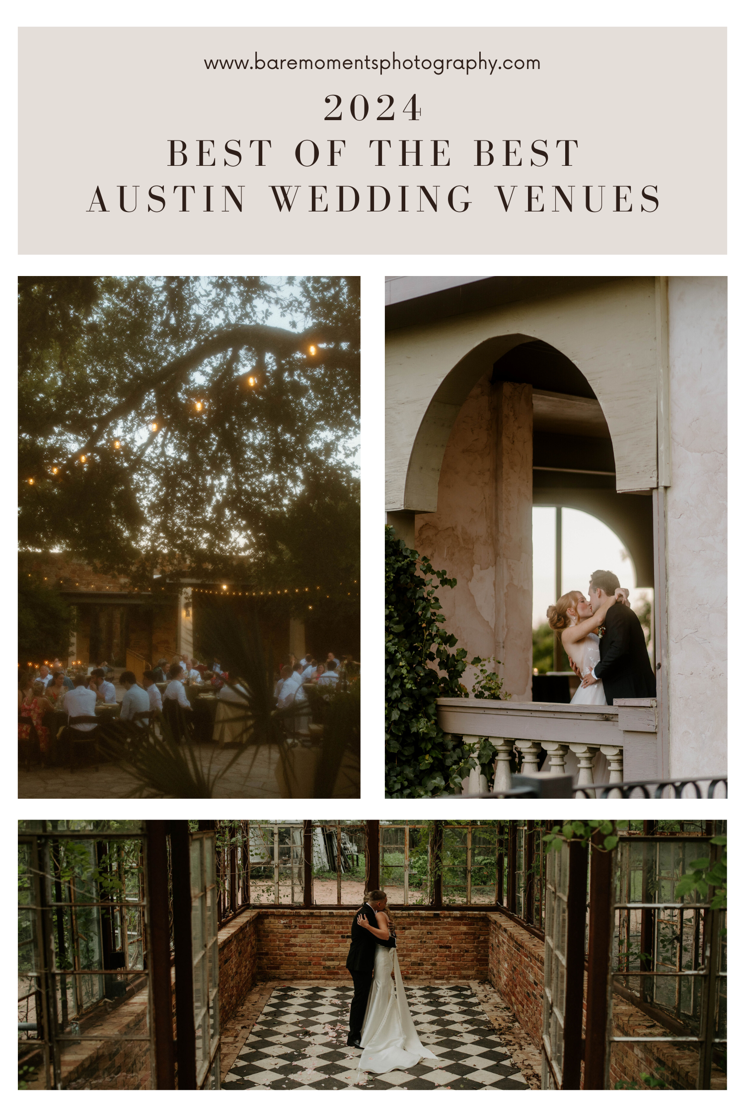Collage of Austin Wedding Venues 