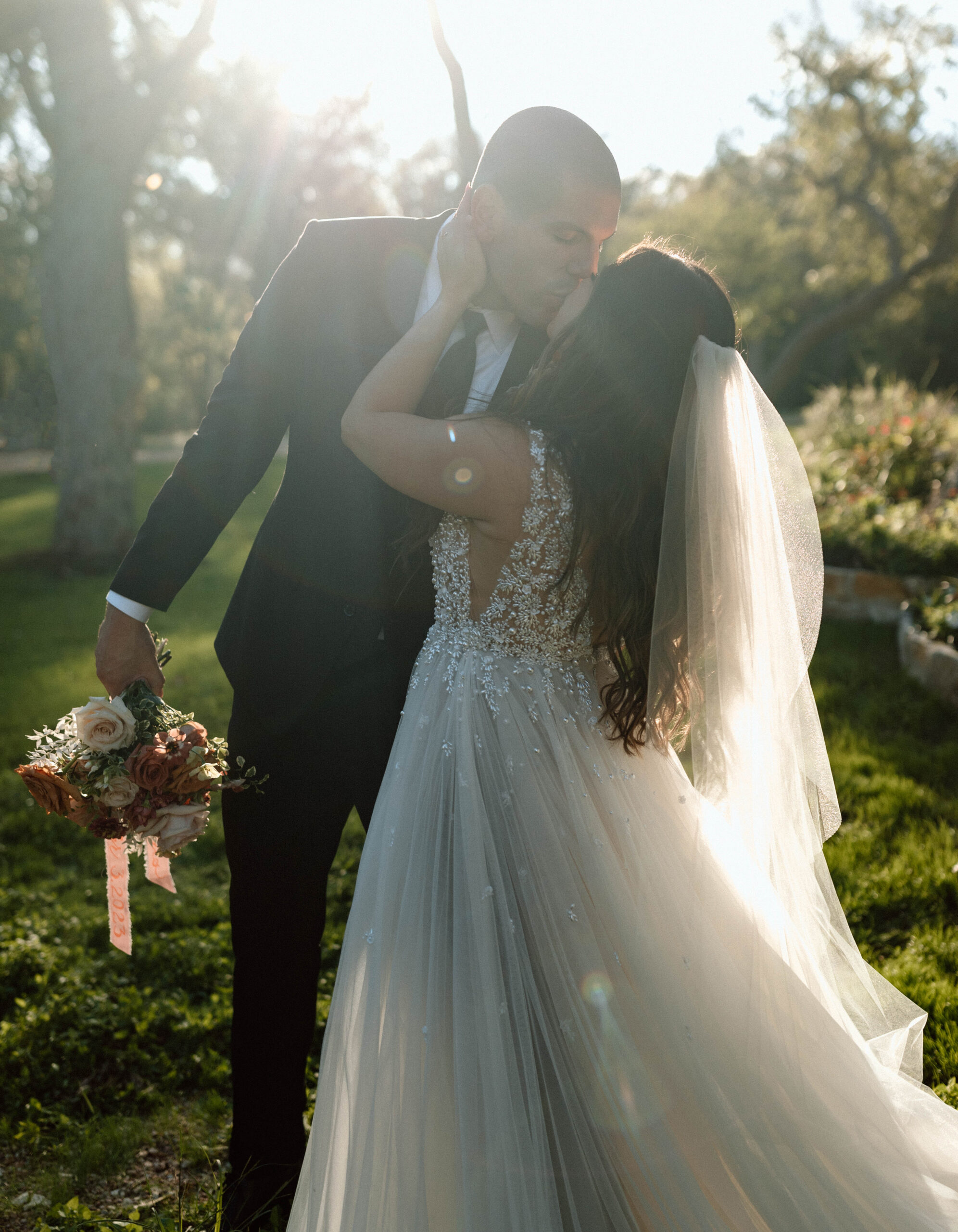 Romantic wedding couple captured by a top Austin wedding photographer, showcasing documentary editorial style photography at Casa Blanca Wedding in Austin, Texas